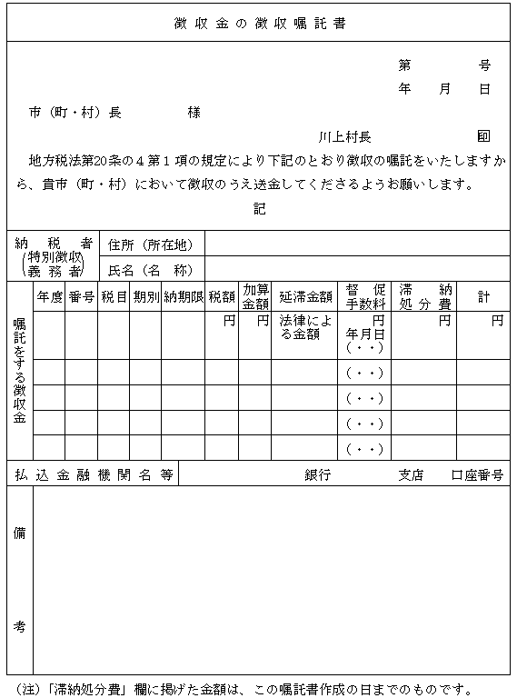 ○川上村税に関する規則