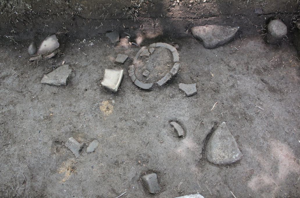 縄文土器出土状況